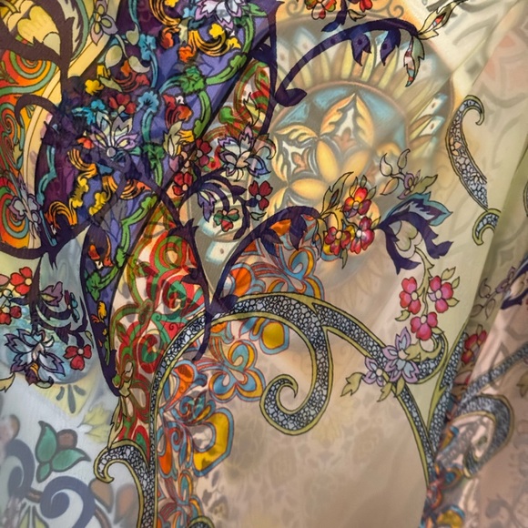 Johnny Was Silk Kimono Topper Jacket Reversible Multi Color Size 1X - Picture 14 of 15